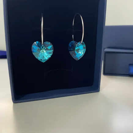 Обеци от сребро и Swarovski Съвършена любов