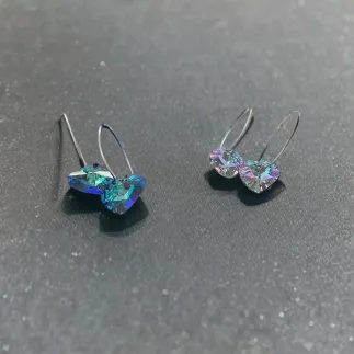 Обеци от сребро и Swarovski Съвършена любов