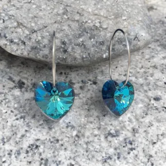 Обеци от сребро и Swarovski Съвършена любов
