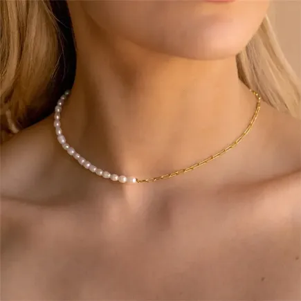 Колие с висулка Перлен финес
