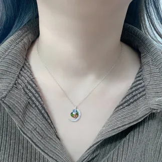 Колие Лунна любов с кристал Swarovski
