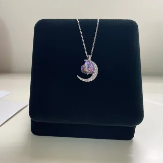 Колие Лунна любов с кристал Swarovski