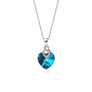 Сребърно колие с кристал Swarovski Три пъти любов