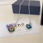 Сребърно колие с кристал Swarovski Три пъти любов