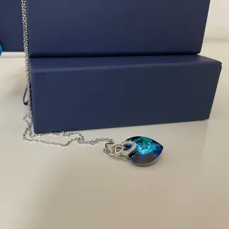 Сребърно колие с кристал Swarovski Три пъти любов