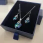 Сребърно колие с кристал Swarovski Три пъти любов