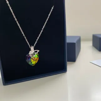 Бижу от сребро с кристал Swarovski Пърхащ късмет
