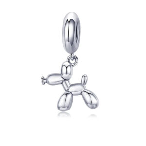 Сребърна висулка Куче балон