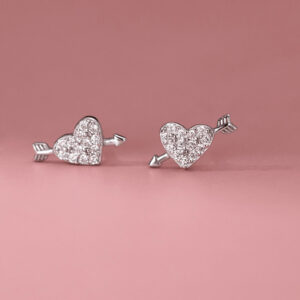 Сребърни обеци Обич