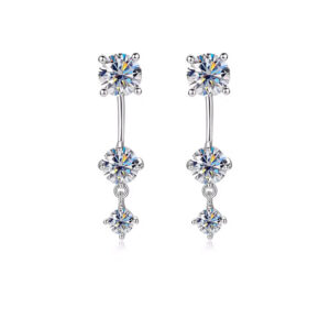 Обеци с мойсанит Богиня