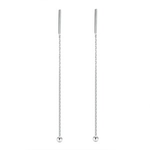 Сребърни висящи обеци Деликатност