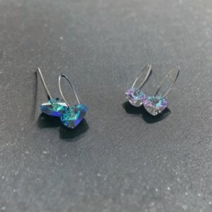 Обеци от сребро и Swarovski Съвършена любов