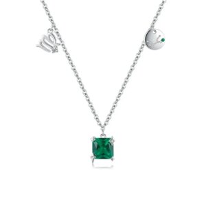 Сребърно колие Звезден изумруд – Дева