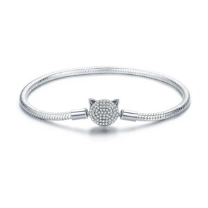 Сребърна гривна за талисмани - Кити