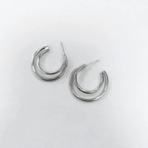 Сребърни обеци Градски стил