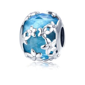 Сребърен талисман Нежносиня красота