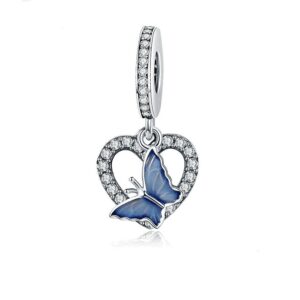 Сребърна висулка На крилете на любовта