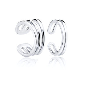 Обеци Сребърен контур